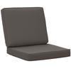 2-Piece Garden Seat and Back Cushion Set, Replacement Cushions for Outdoor Furniture with Seat Cushion and Back Cushion, Dark Grey