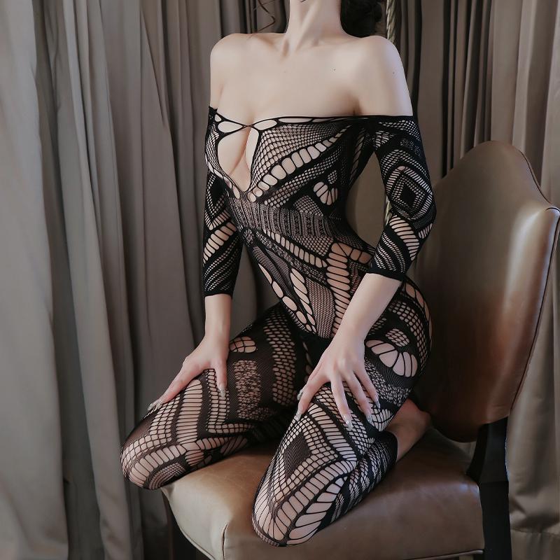 Porn Crotchless Sexy Lingerie For Women Erotic Babydoll Bodystocking Underwear Exotic Costumes Sleepwear See Through Sex Outfit