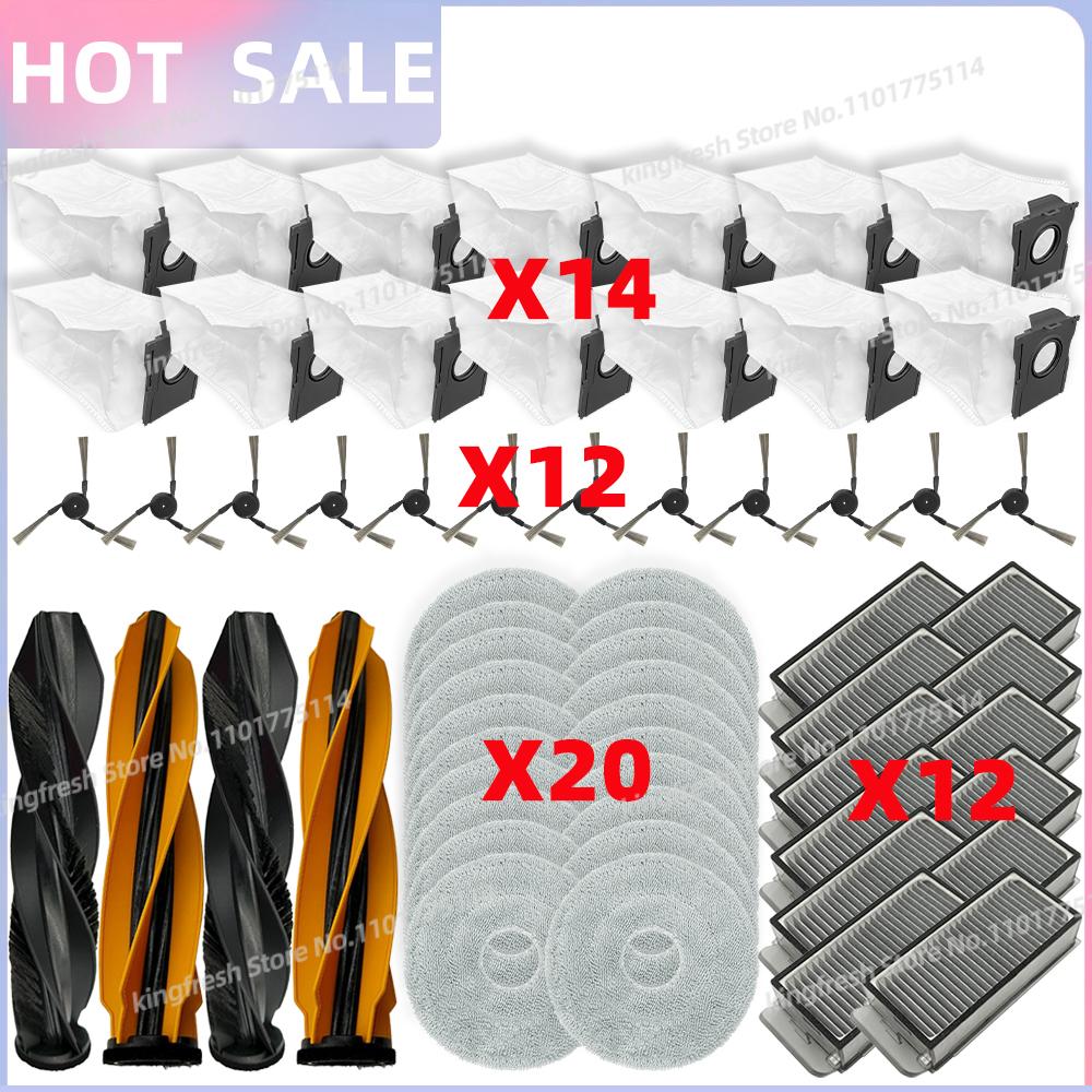 Passt für (Dreame X50 Ultra /X50 Master/L50 Pro Ultra/L40S Pro Ultra/L40s Ultra / MOVA V50 Ultra) Teile Bürste Filter Mopptuch Beutel