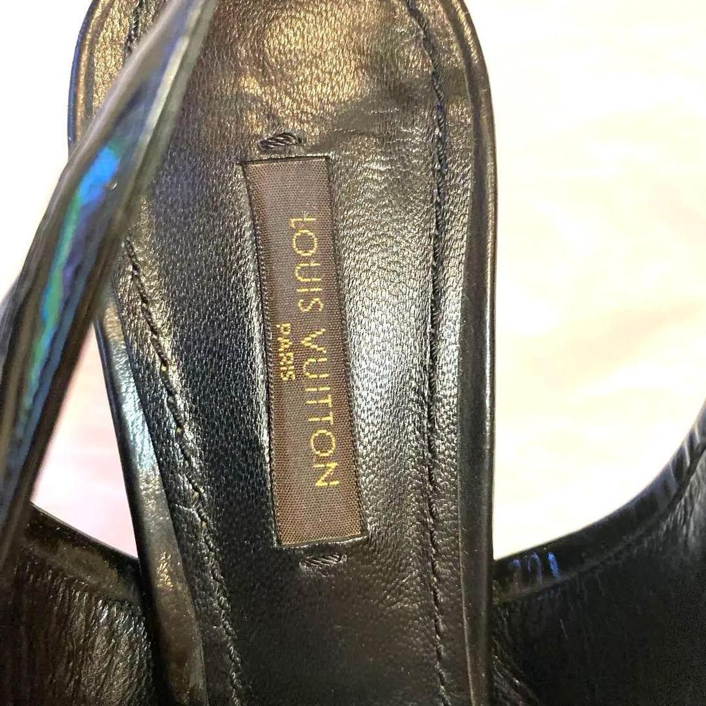 Used Louis Vuitton pumps, Monogram, black/brown, size 36 (23 cm)