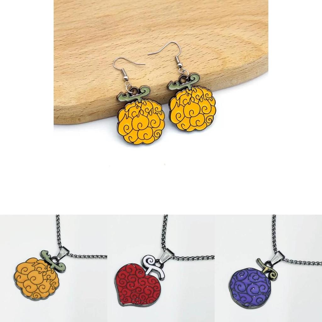 Unique Ace Fire Rubber Devil Fruit Necklace With Alloy Pendant In Stylish Design