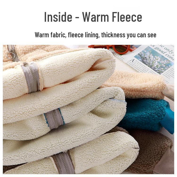 Kids' Teddy Fleece Jacket: Cozy Lambswool for Boys & Girls, Perfect for Autumn & Winter Warmth