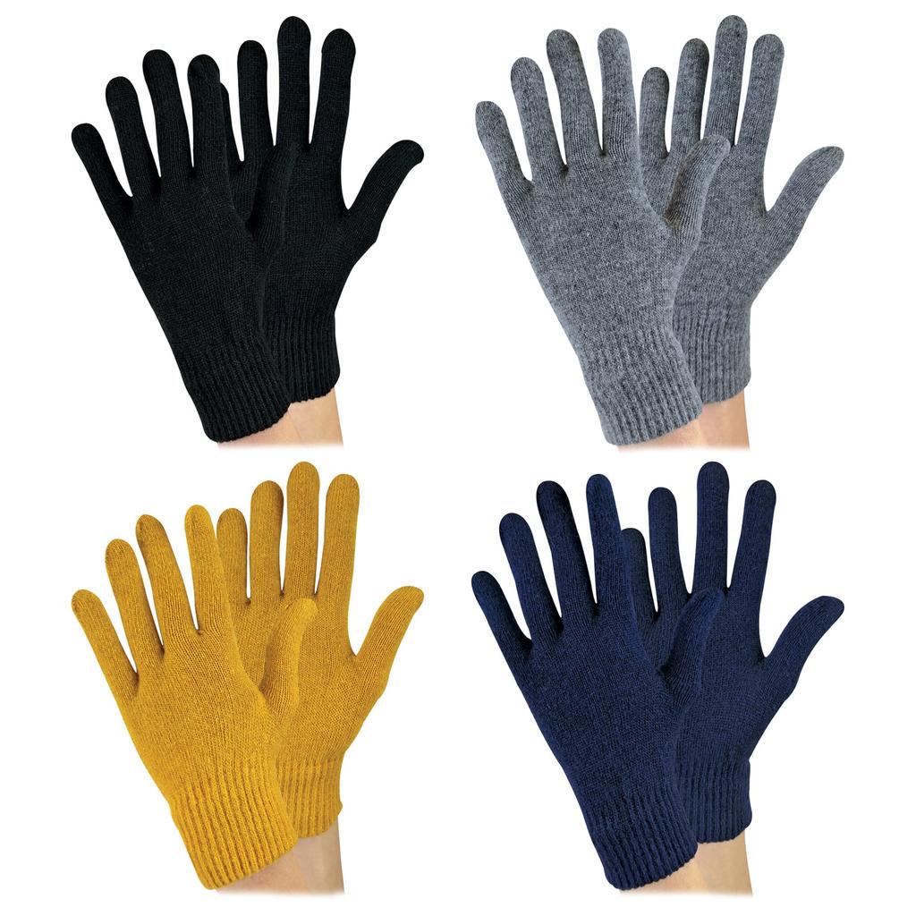 1 Paire Femme Hiver Fin Chaud Thermqiues Doigts Complets Tricot Gants Laine