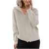 Fashion Ladies Casual Coat  Zipper Cardigan Long Sleeve Lapel Tops V-neck Slim Coat For Women