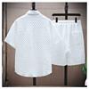 Fashion Men's Sportswear Set Breathable Short Sleeve Casual Pants Retro Street Style Lightweight Summer Wear