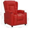 Recliner Chair Burgundy Synthetic Leather