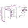 Workbench with Drawers 4 pcs Red and Grey 200 x 55 x 85 cm