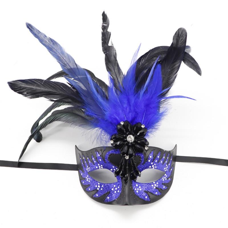 Halloween Feather Mask Sexy Party Eye Carnival Queen Costume Accessory