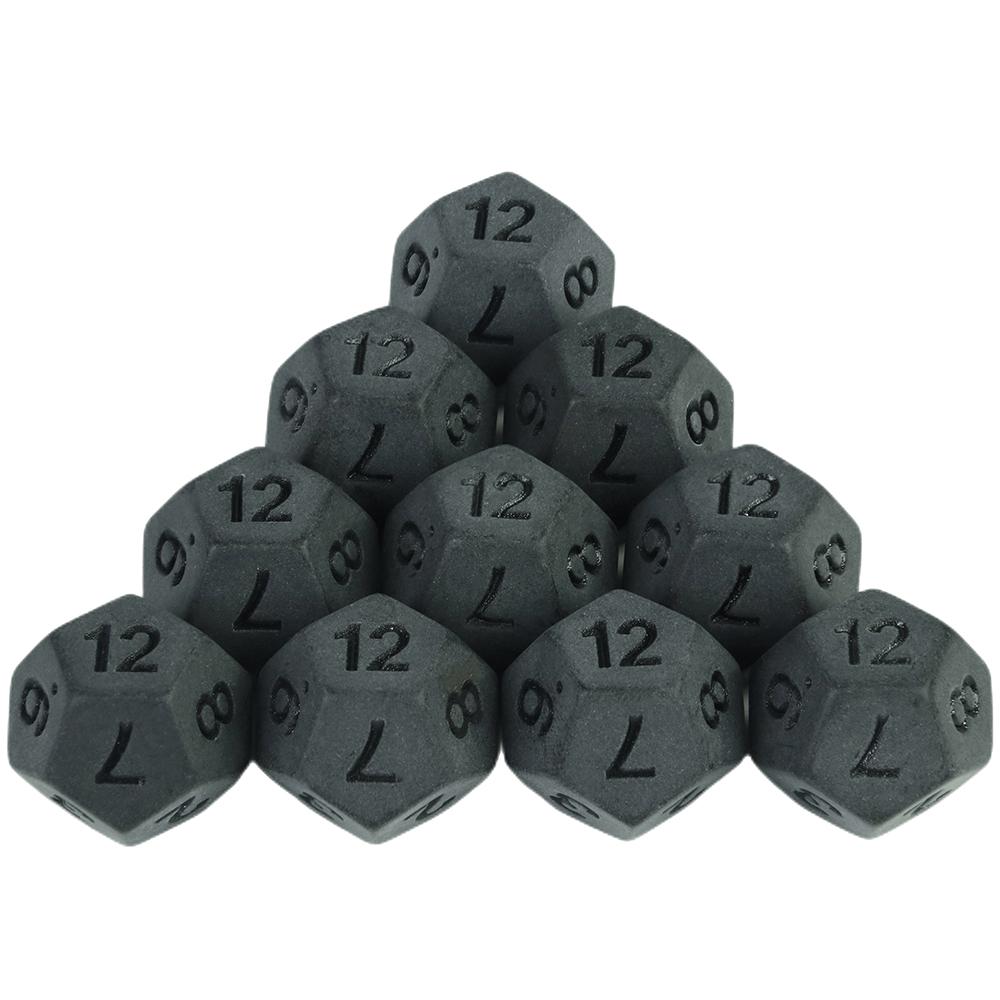 Deep Black Dice D4, D6, D8, D10, D12, D20 10PCS Plastic for Board Game Entertainment