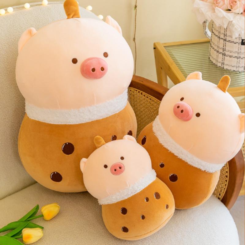 Pig Cartoon Cute Pulsh Doll Piggy Cosplay Stuffed Toy Pillow Cushion Decor Gift