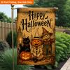 2D Flat - 2D Flat Printing Garden Flag 1pc, Happy Halloween Wishes Durable Single-Sided Print Yard Flag, Garden & Home Holiday Decoration, 29.97X44.96