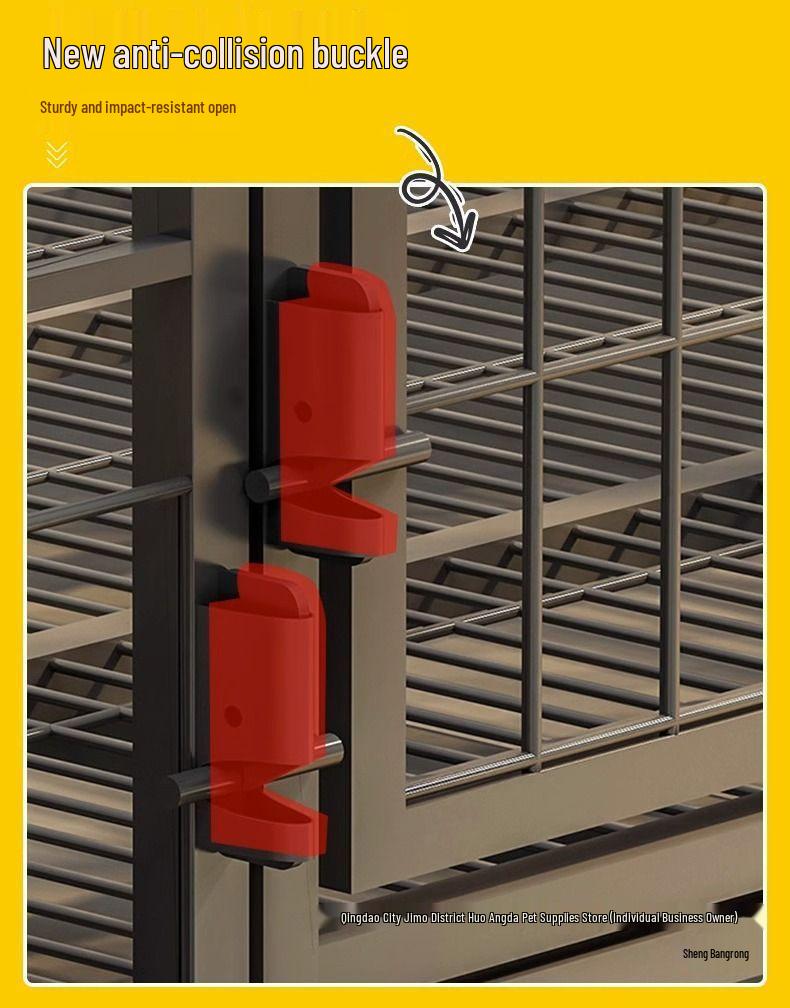 Medium/Large Indoor Dog Cage with Integrated Toilet for Shiba Inu & Corgi