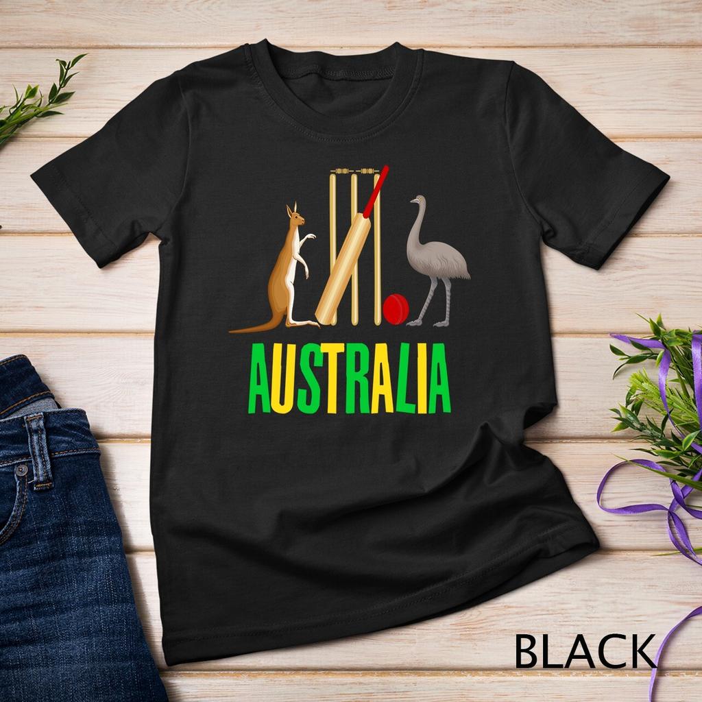 Australian Cricket Symbol Kangaroo Emu Graphic Funny Unisex T-shirt