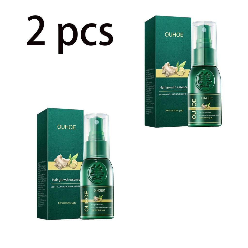 OUHOE Ginger Hair Essence 30ml promotes hair growth, prevents dry, damaged, and thinning hair, and acts as an anti-hair loss and hair growth spray