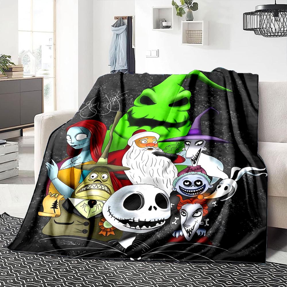 Halloween Character Collage Blanket Soft Throw Blanket For Home Bedroom Bed Sofa Travel Office Solid Christmas Blanket