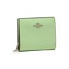 New COACH Snap Wallet Leather Card Holder, Wallet Mini Women's Grass Green C2862-SVTY6