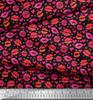 Soimoi Black Japan Crepe Satin Fabric Heart & Lips Women Print Fabric by the Metre 42 Inch