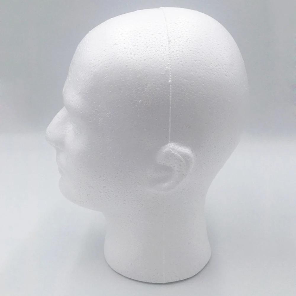 White Foam Head Model Wig Display Stand Rack Shopping Mall Closet Holder Male Mannequin Head