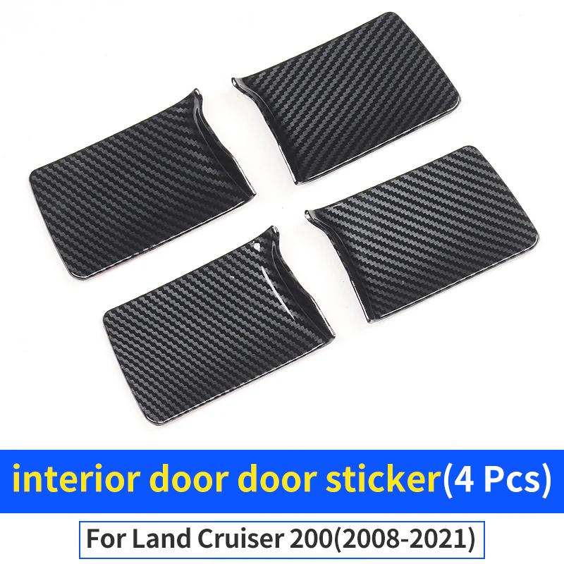 Per Land Cruiser 200 LC200 2008-2021 Accessori Design Interni Aggiornamento Pannello Maniglia Porta Auto Decorativo Texture Fibra di Carbonio