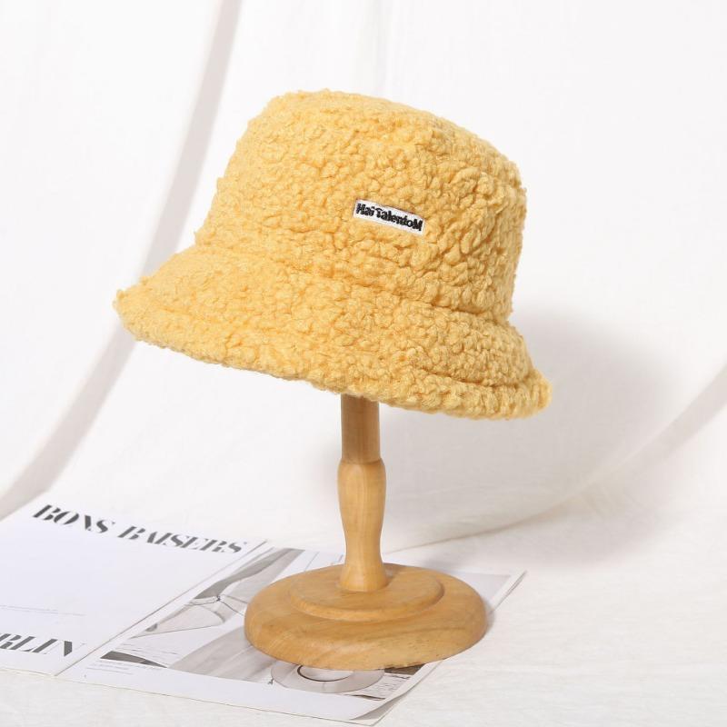 Lamb Bucket Hat Thermal Hat Children Winter Plush Hat Winter Plush Basin Hat Rabbit Fur Hat Women's Winter Hat