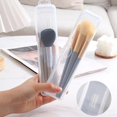 Clear Plastic Travel Toothbrush Container Multifunctional Cosmetic Storage Box Portable Dustproof Designs for Home Use