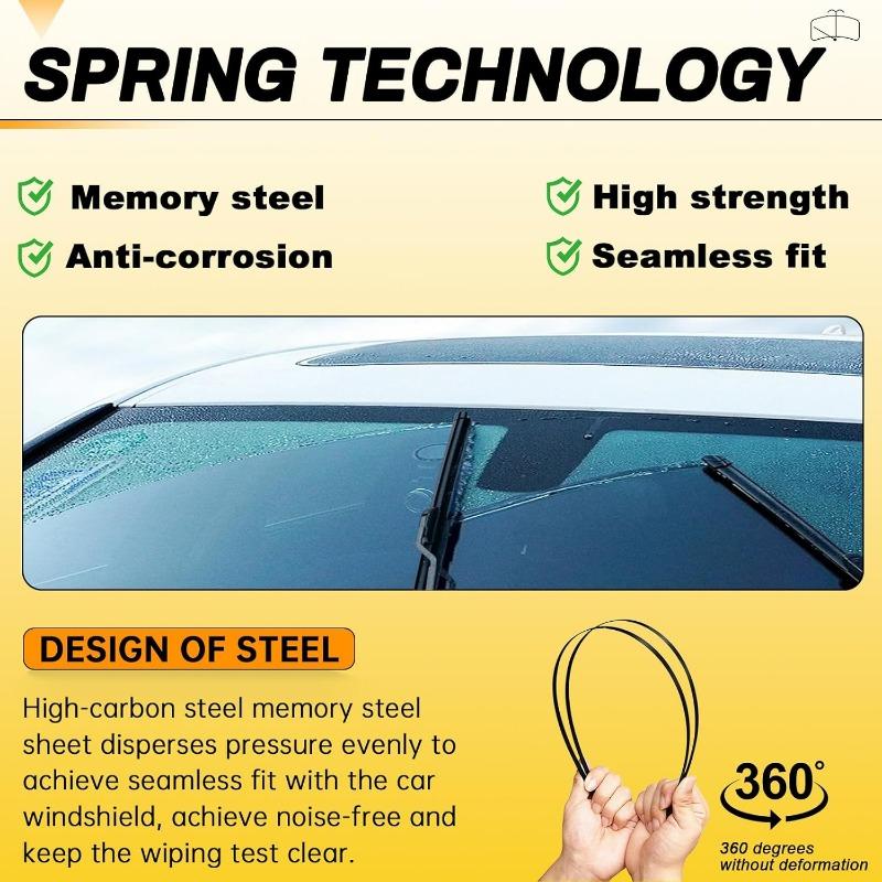 2PCS 26-inch to 16-inch windshield wiper blades, original quality high-quality four-season wiper blades, stable and silent
