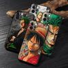 Ones Pieces Luffy Zoro Fashion Funda For Iphone 17 Case For iPhone 16 15 11 12 13 Mini 17 Pro Max 16 Plus 17E 16E Air Soft Cover