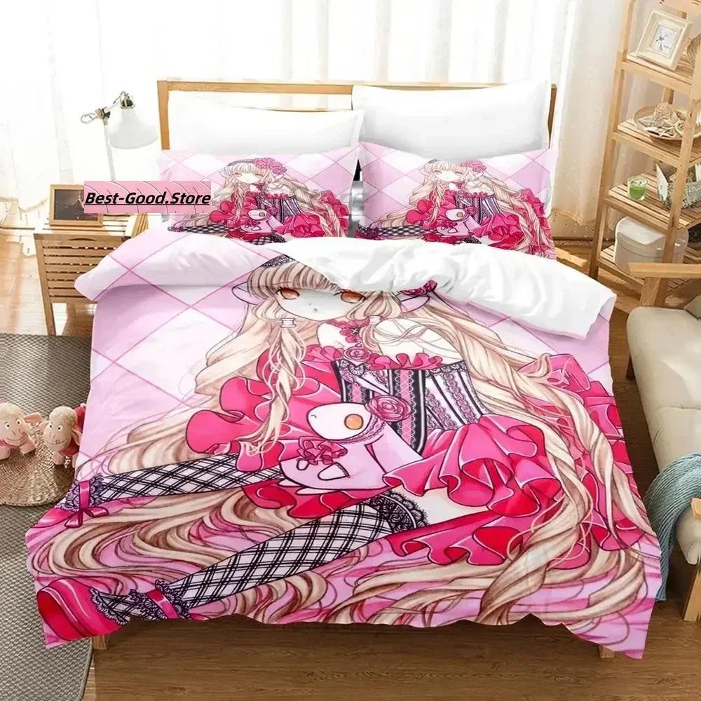 Top New Chi Chobits Bedding Set Printed Bed Set With Pillowcase Bed Duvet Cover Soft Queen King Size Bedclothes Home