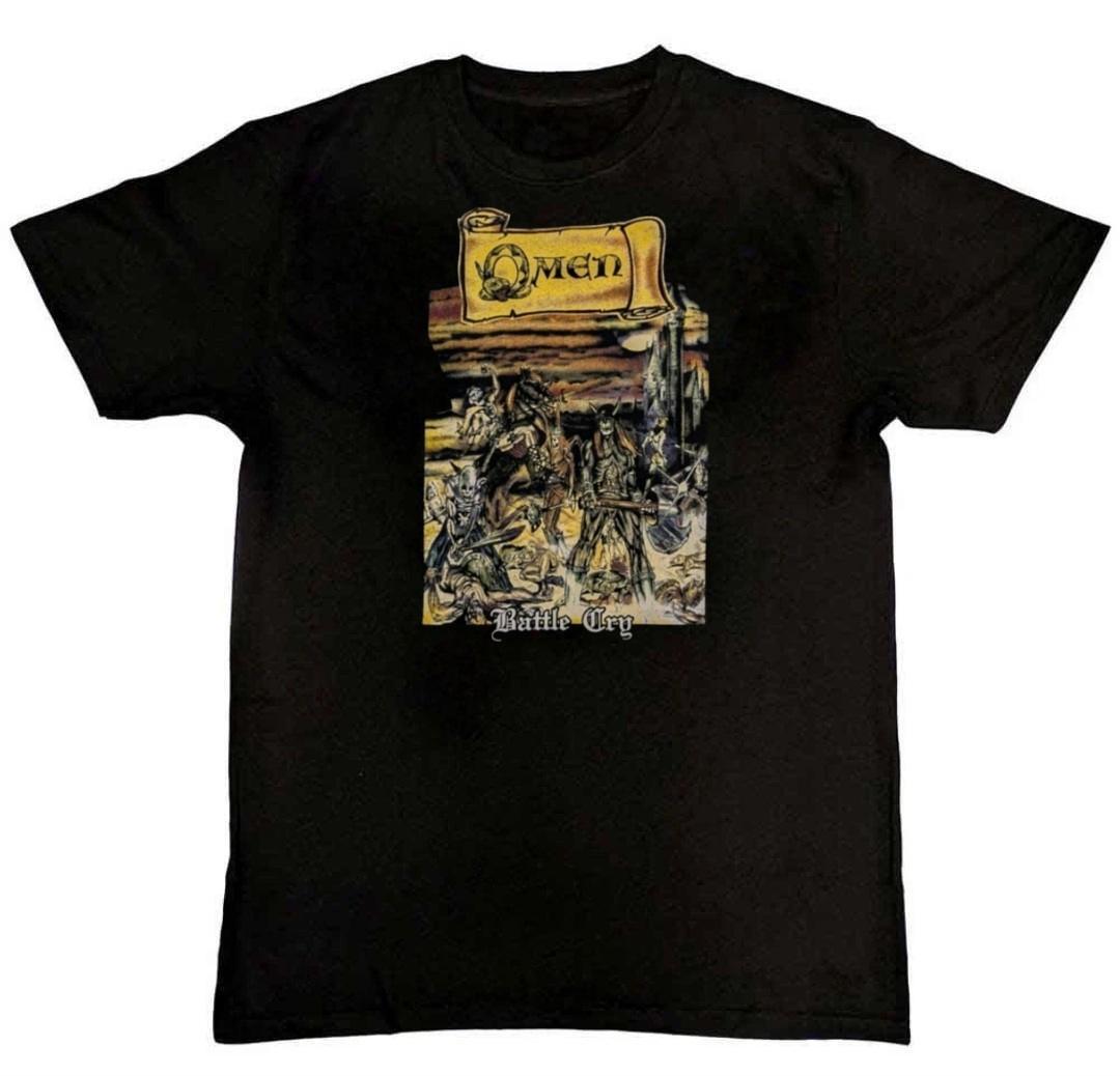 Omen Band Battle Cry Graphic Print Mens T-Shirt XXL