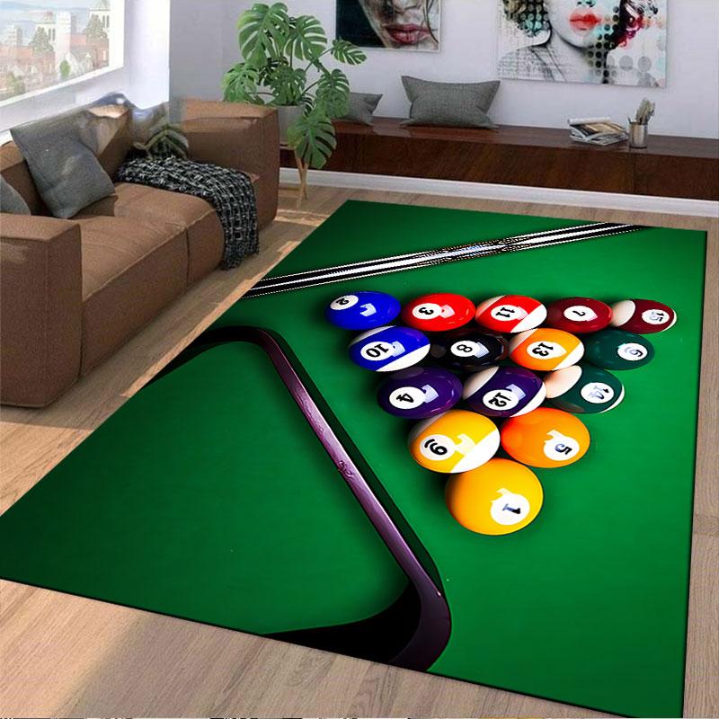 Billiard Balls Pool Theme Suitable As a Non-slip Mat for the Living Room or Bedroom Sofa