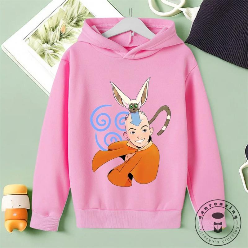 

Avatar The Last Airbender Aang Appa Kawaii Cartoon Дитячі толстовки Harajuku Boy Girl Fashion Movement Streetwear New Fall 2024 140
