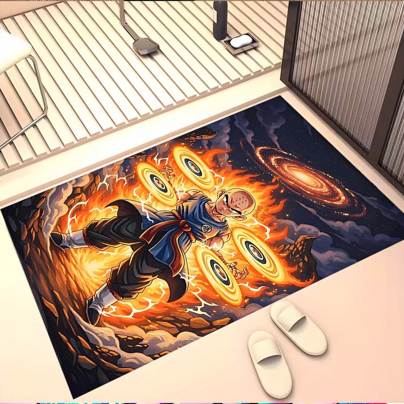 DRAGON BALL Print Rug, Washable Floor Carpet, For Entryway Dorm Laundry Room Office Study, Home Decor Birthday Christmas Gift