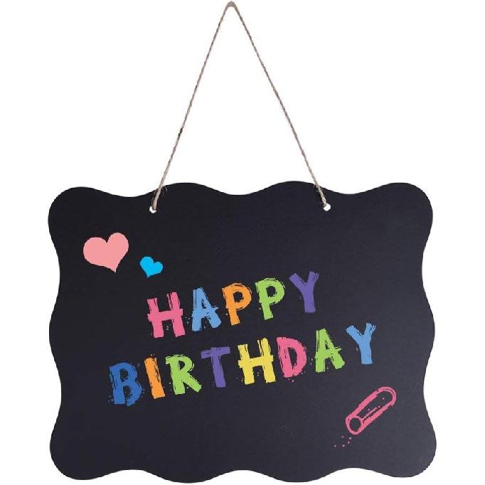 AUSTOR 3 Pack Chalkboard Sign 8x10 inch Double Sided Erasable Message Board with Hanging String and Cleaning Cloth for Wedding, Kitchen and Crafts