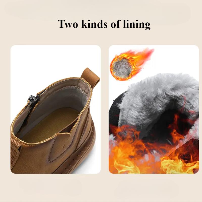 Herren Stiefeletten Plüschschuhe Freizeitschuhe Herbst und Winter Übergröße 39-46