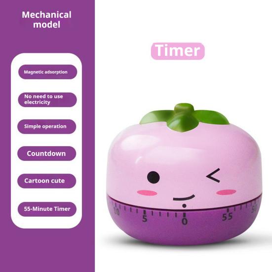 Minuteur de cuisine mécanique réglable 0-60 minutes Animal de dessin animé à remonter Compte à rebours manuel Alarme sonore Rappel Pas de piles nécessaires Minuteur coloré pour