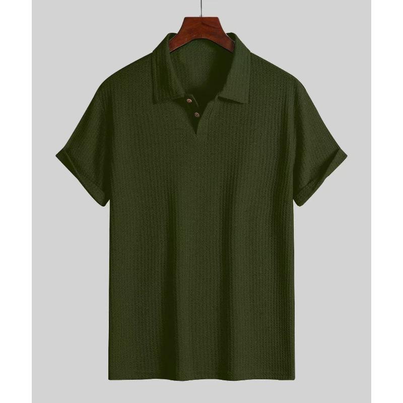 New men's summer polo shirt: short-sleeved, casual, versatile, breathable and skin-friendly