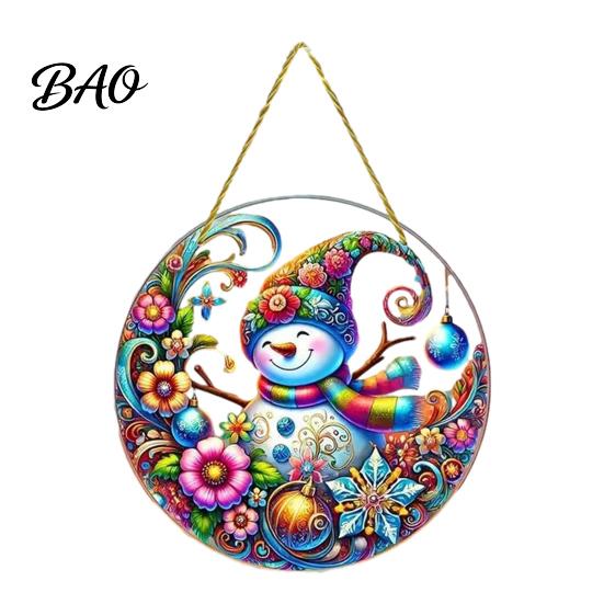 Xmas Tree Hanging Charms Christmas Ornaments, Acrylic Festive Pendants with Lanyard for Ornaments Holiday Party Home Decoration, Indoor Scene