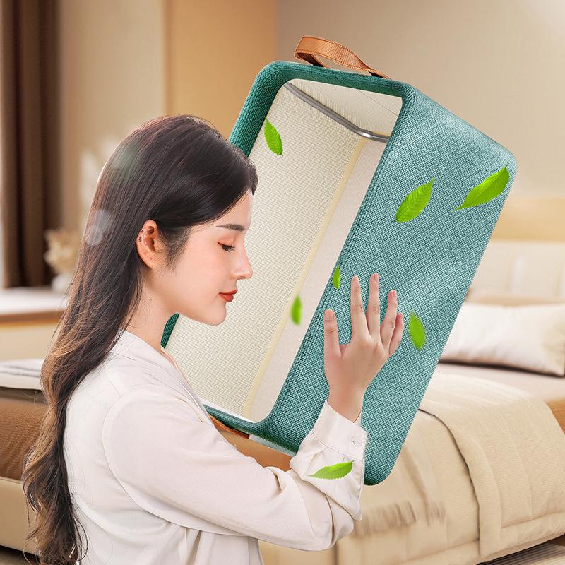 Foldable Fabric Clothes Storage Box with Steel Frame