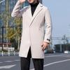 Trench Coat Men's Medium and Long Korean Version of Youth Slim-fitting Casual Woolen Coat Autumn and Winter Men's Woolen Coat
