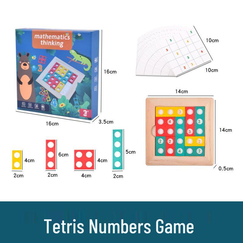 Children s Tetris Wooden Logic Blocks - Early Education Math Game