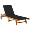 VidaXL Garden Lounge Chair with Cushion Solid Acacia Wood