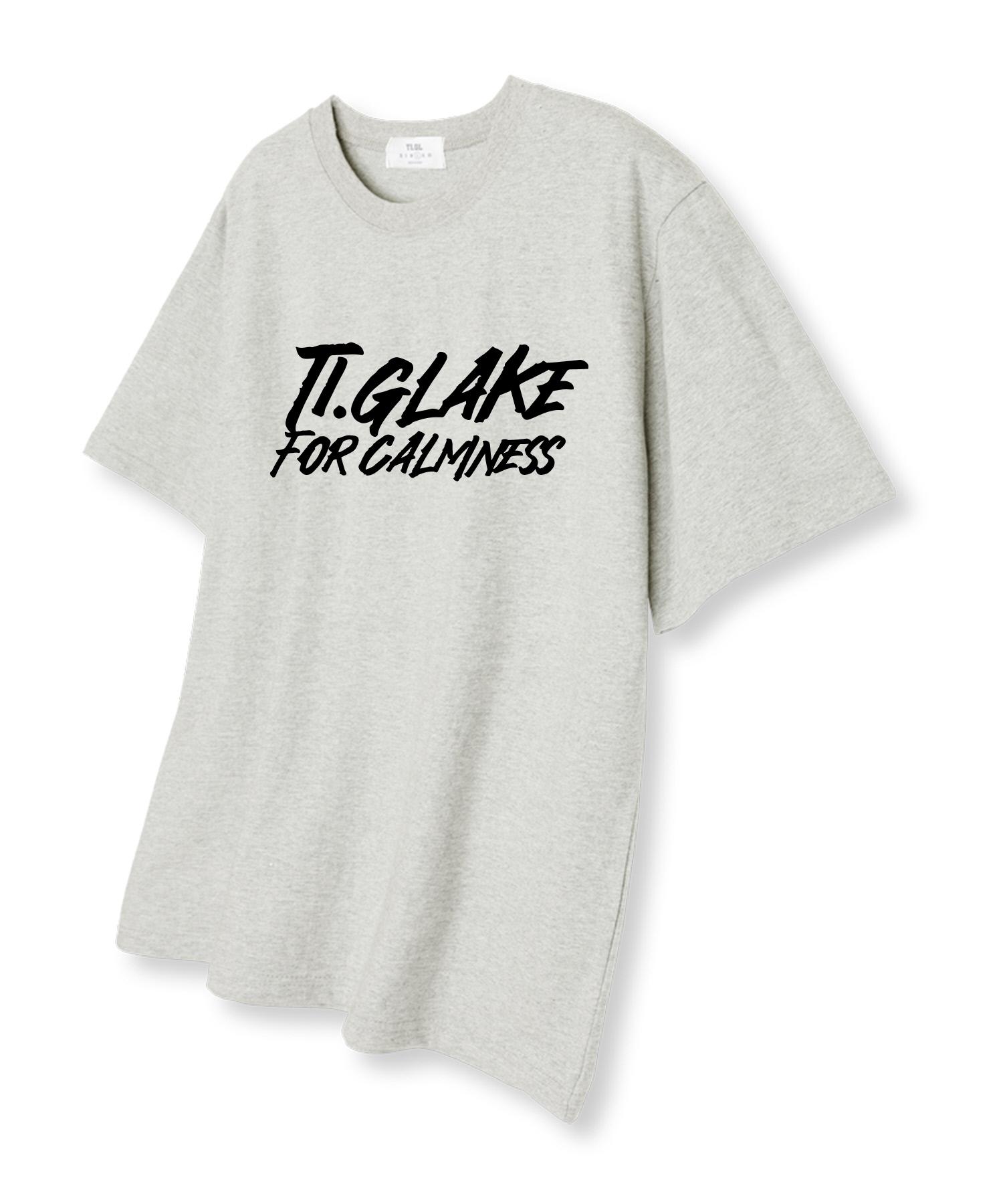 Tee Glake Front Logo Oversized Short Sleeve T-Shirt Oatmeal L
