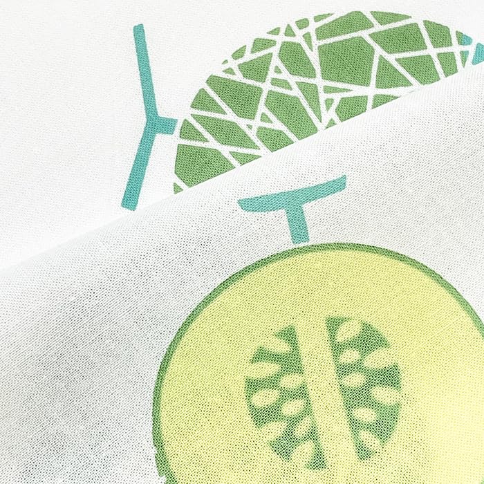 Dyeing Anbo Hand Towel Green Authentic Made in 35cm x 100cm "Eatable Melon, Melon" Dyed, 100% Cotton, Tokuoka, Japan,