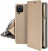 Samsung Galaxy A12 Case | M12 SMART MAGNET CASE WALLET GOLD + 9H GLASS