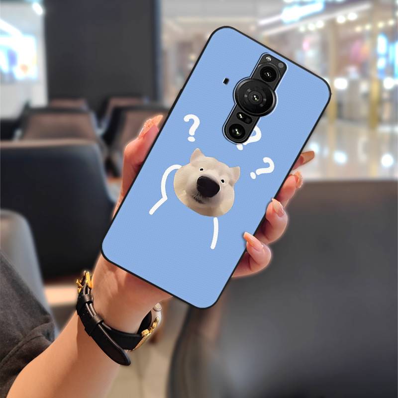 Phone Pouch Silicone Phone Case For Sony Xperia Pro-I Graffiti Full Wrap Anti-dust Protective Soft Case Cute Waterproof