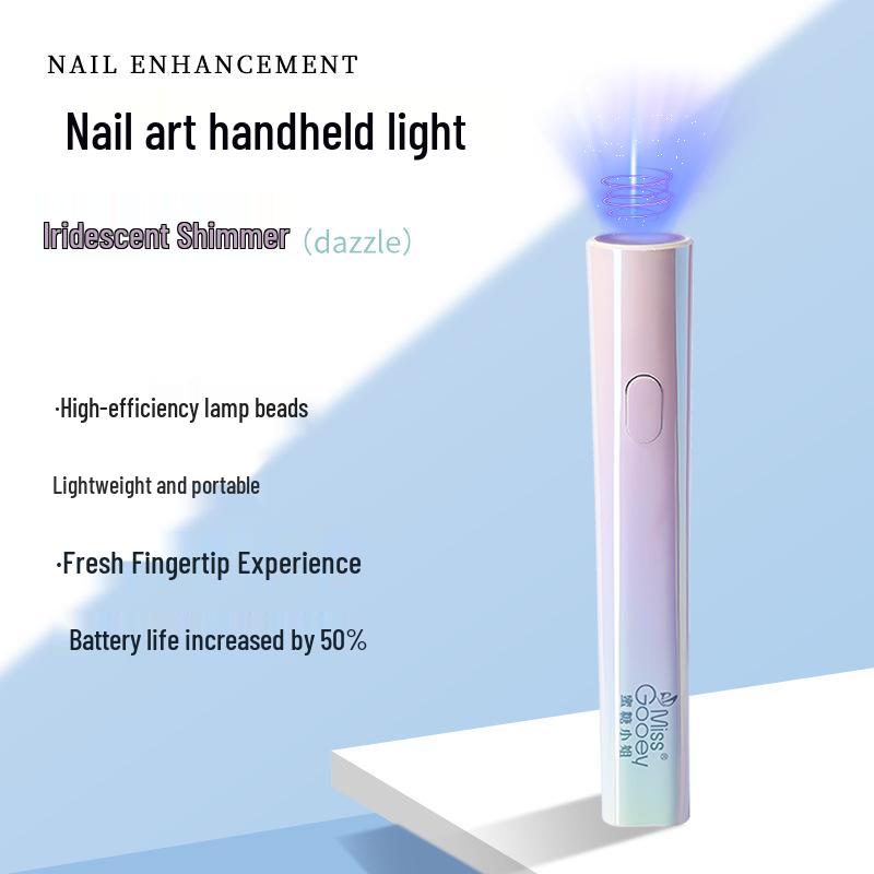 Rechargeable Handheld Nail Curing Lamp - Portable, Quick-Drying Phototherapy Lamp for Manicures