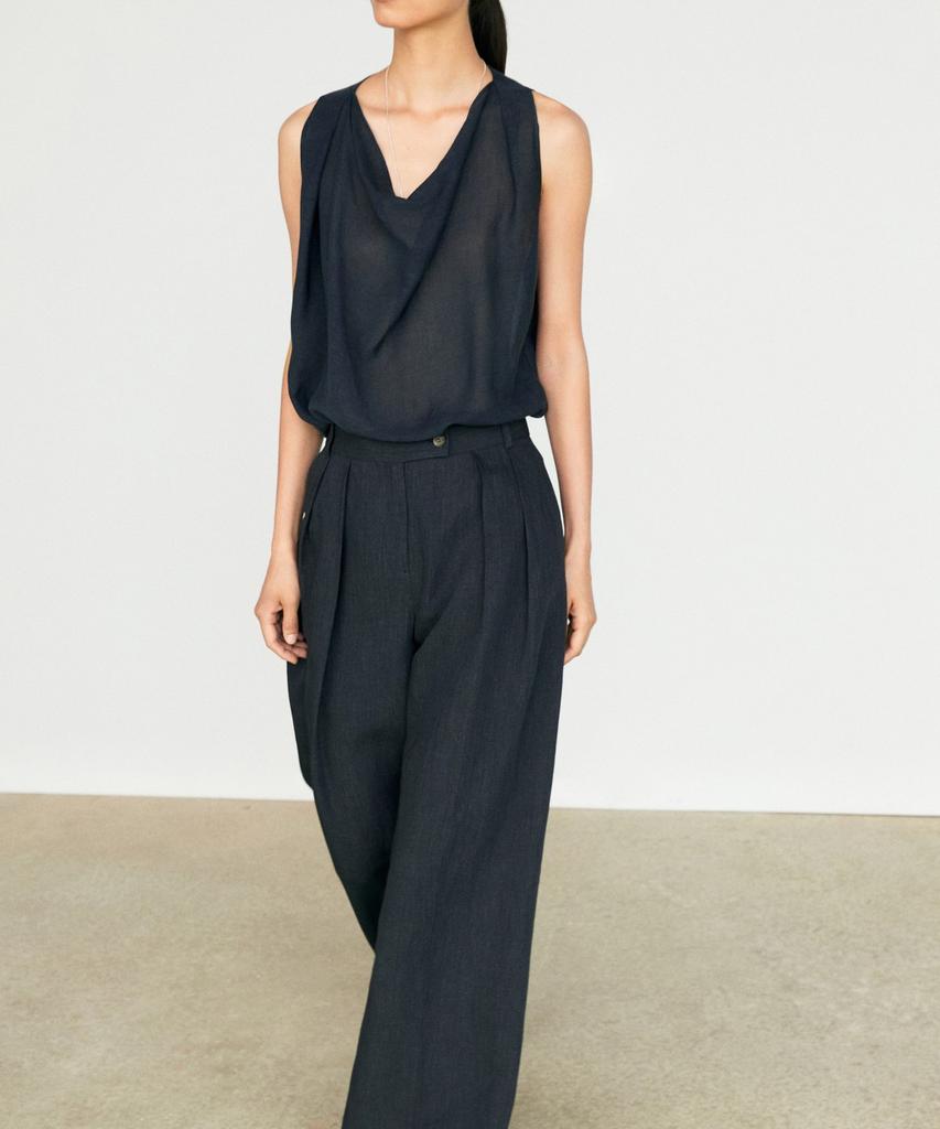 Masimodutti Melange Linen Suit Pants