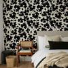 Vintage Black Flower Wallpaper Self-Adhesive Waterproof Bedroom Wallpapers Peel And Stick Furniture Pvc Stickers Home Decoration