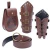 Halloween Medieval Leather Waist Belt Medieval Arm Bracer Medieval Waist Pack for Men Halloween Dress up