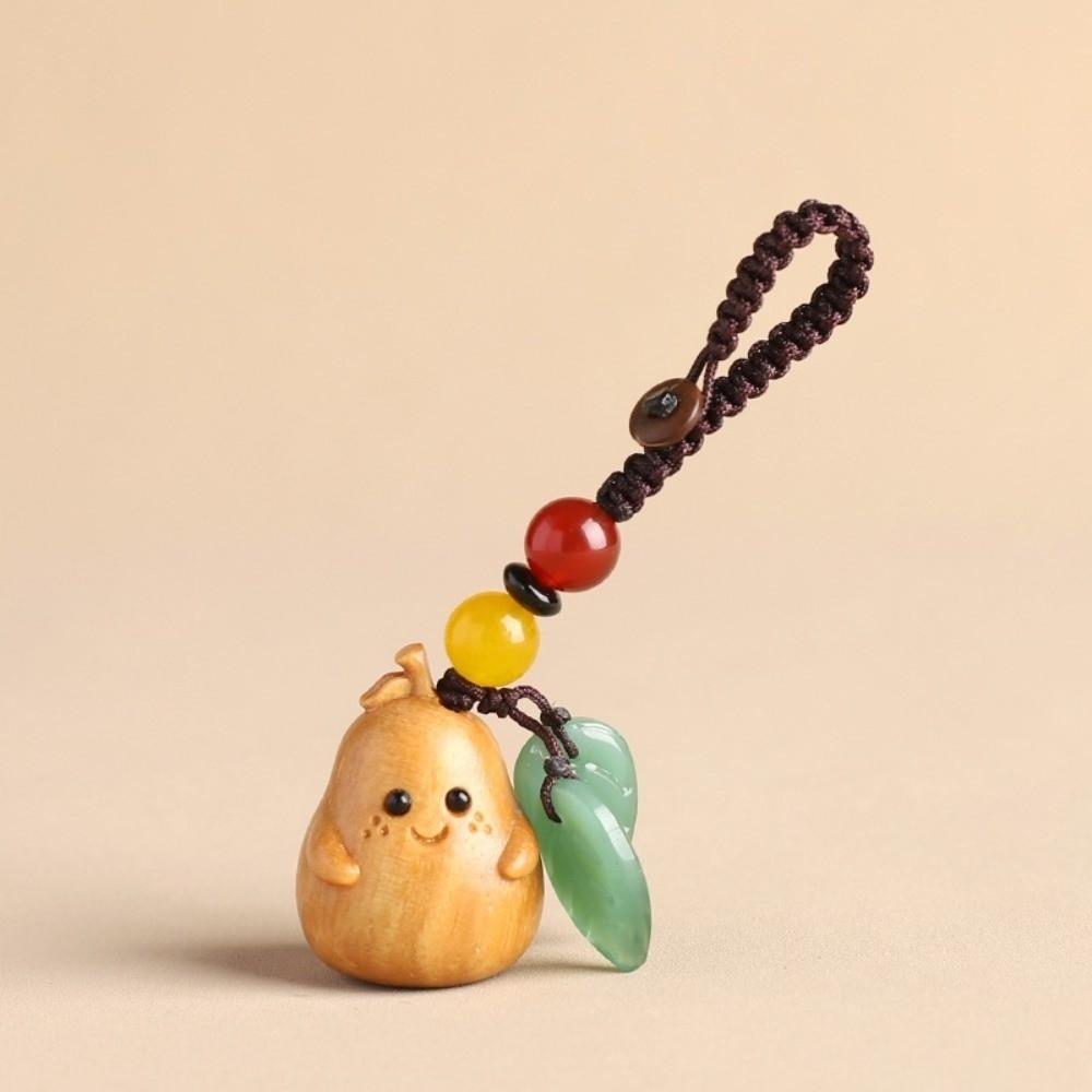Cartoon Bag Pendant Sandalwood Wood Phone Chain Creative Chinese Style Key Ring Couple Gifts